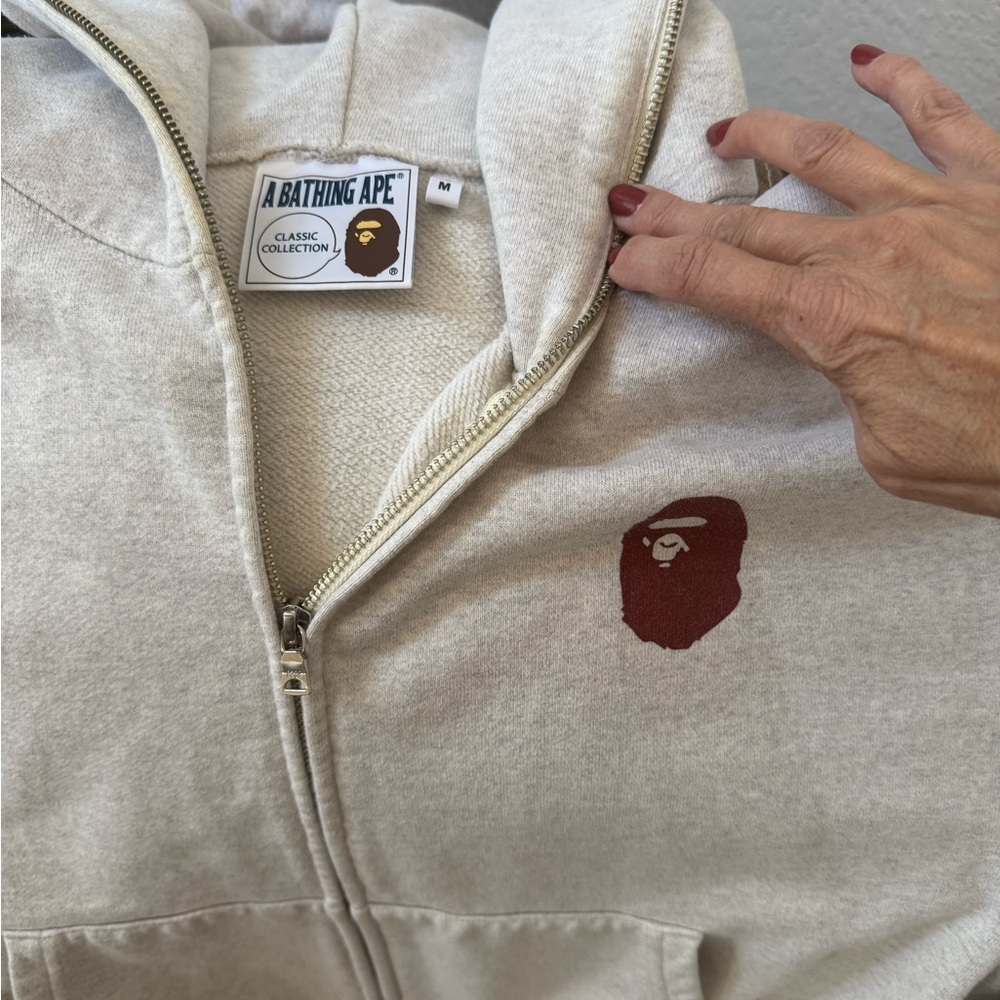 A Bathing Ape Men's Gray Hoodie